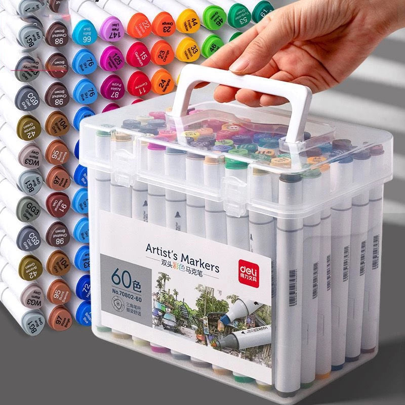 Canetas Hidrográficas 48 Cores Ponta Dupla