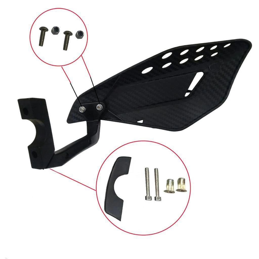 Protetor De Mão Vector Preto Universal: Proteção Contra Vento E Impacto