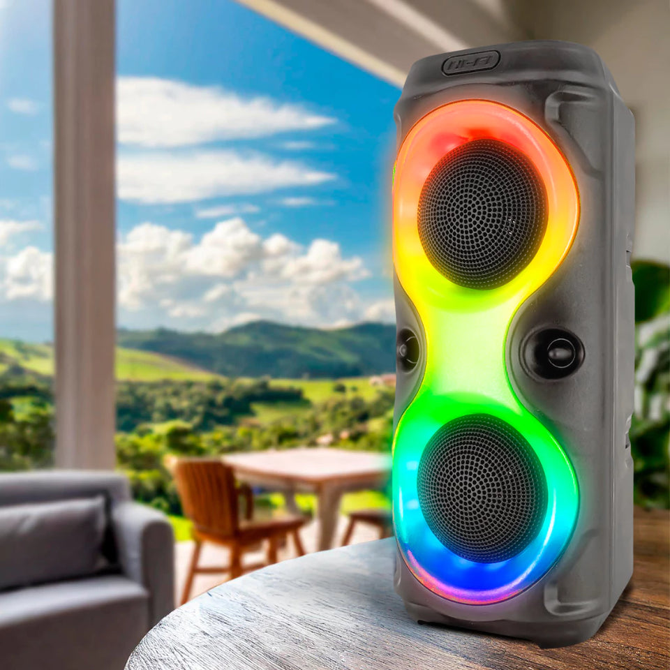 Caixa De Som Bluetooth Com LED Colorido: Ideal Para Viagens E Festas
