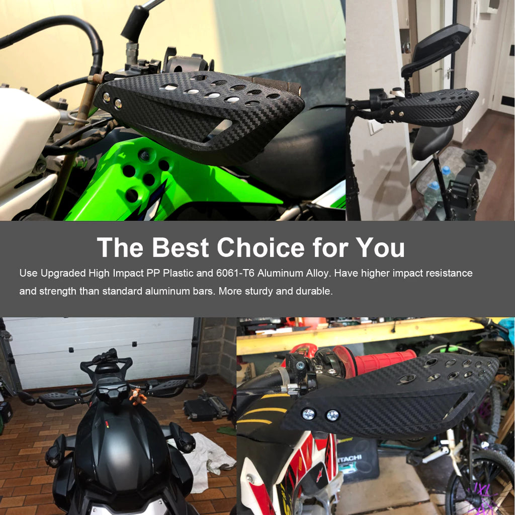 Protetor De Mão Vector Preto Universal: Proteção Contra Vento E Impacto