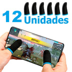 Par Luva De Dedo Gamer Anti Suor (Kit 12 Unid) Para Celular