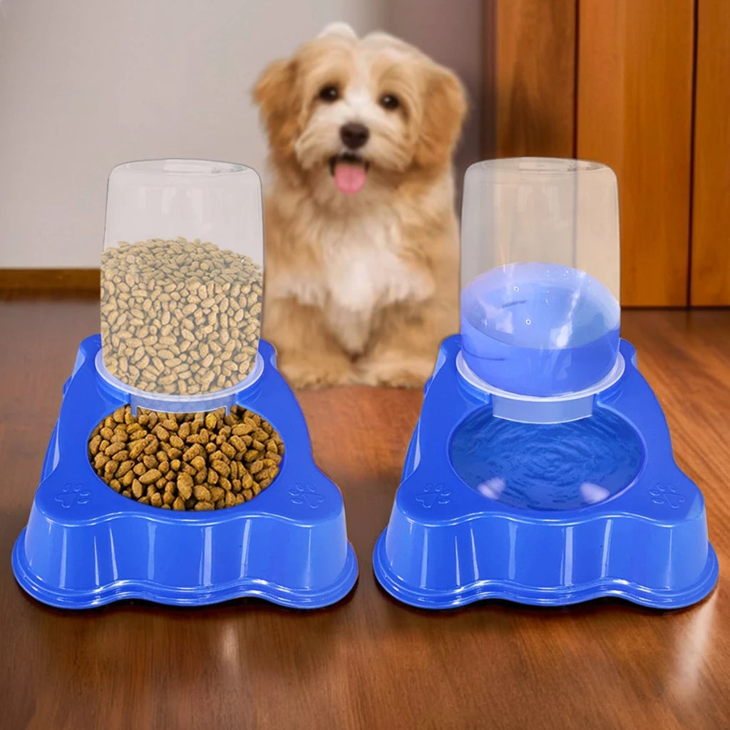 Kit Dispenser Dosador Pet Dupla Função: Ração E Água Sempre Frescos