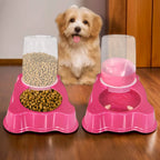 Kit Dispenser Dosador Pet Dupla Função: Ração E Água Sempre Frescos