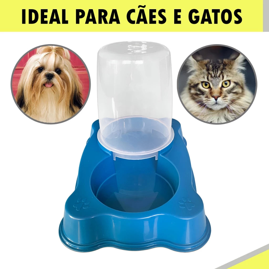 Kit Dispenser Dosador Pet Dupla Função: Ração E Água Sempre Frescos