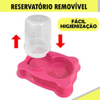 Kit Dispenser Dosador Pet Dupla Função: Ração E Água Sempre Frescos