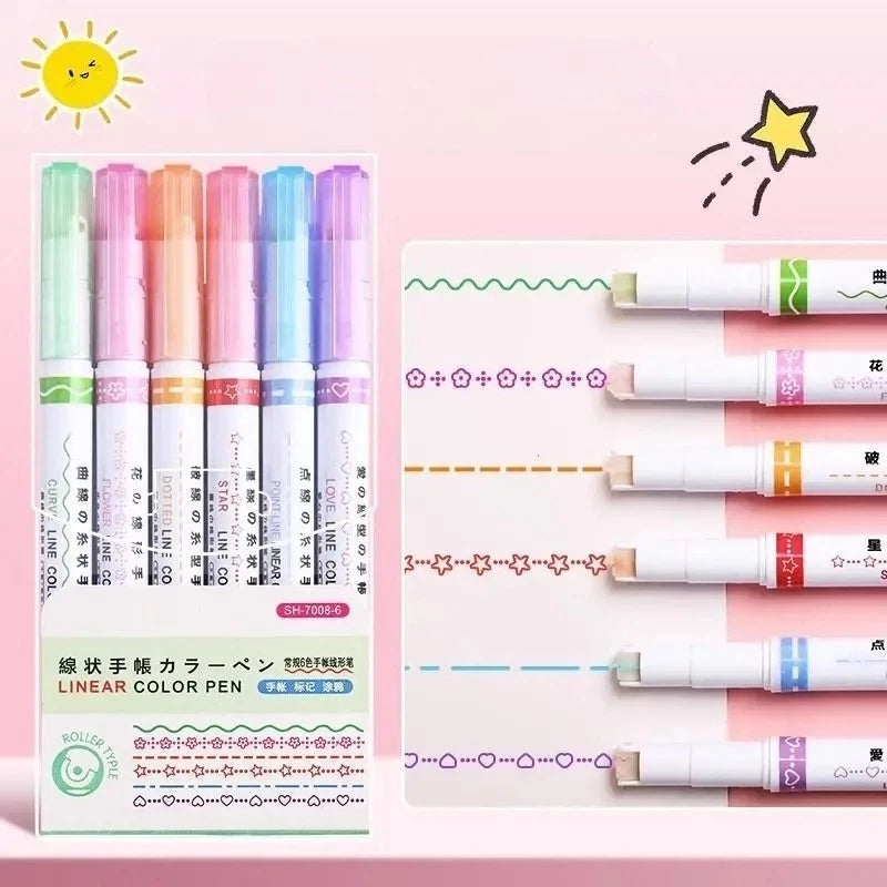 Canetas Carimbo Roller Estampadas: Decoração De Cadernos E Planner