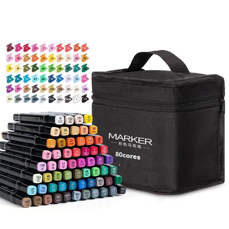 Canetas Hidrográficas 48 Cores Ponta Dupla