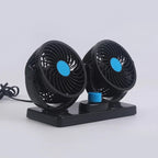 Ventilador Automotivo Duplo Potente 360°: Carro e Caminhão 12v/24v
