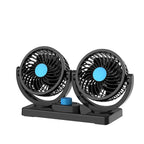 Ventilador Automotivo Duplo Potente 360°: Carro e Caminhão 12v/24v