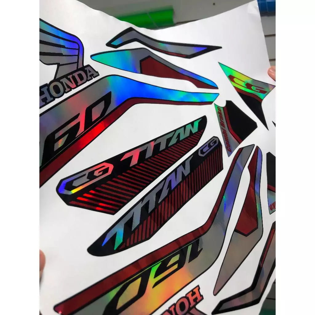 Kit Adesivos Titan 160 - 2024: Aceita Verniz e Proteção UV