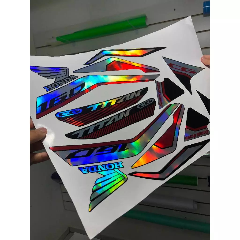 Kit Adesivos Titan 160 - 2024: Aceita Verniz e Proteção UV
