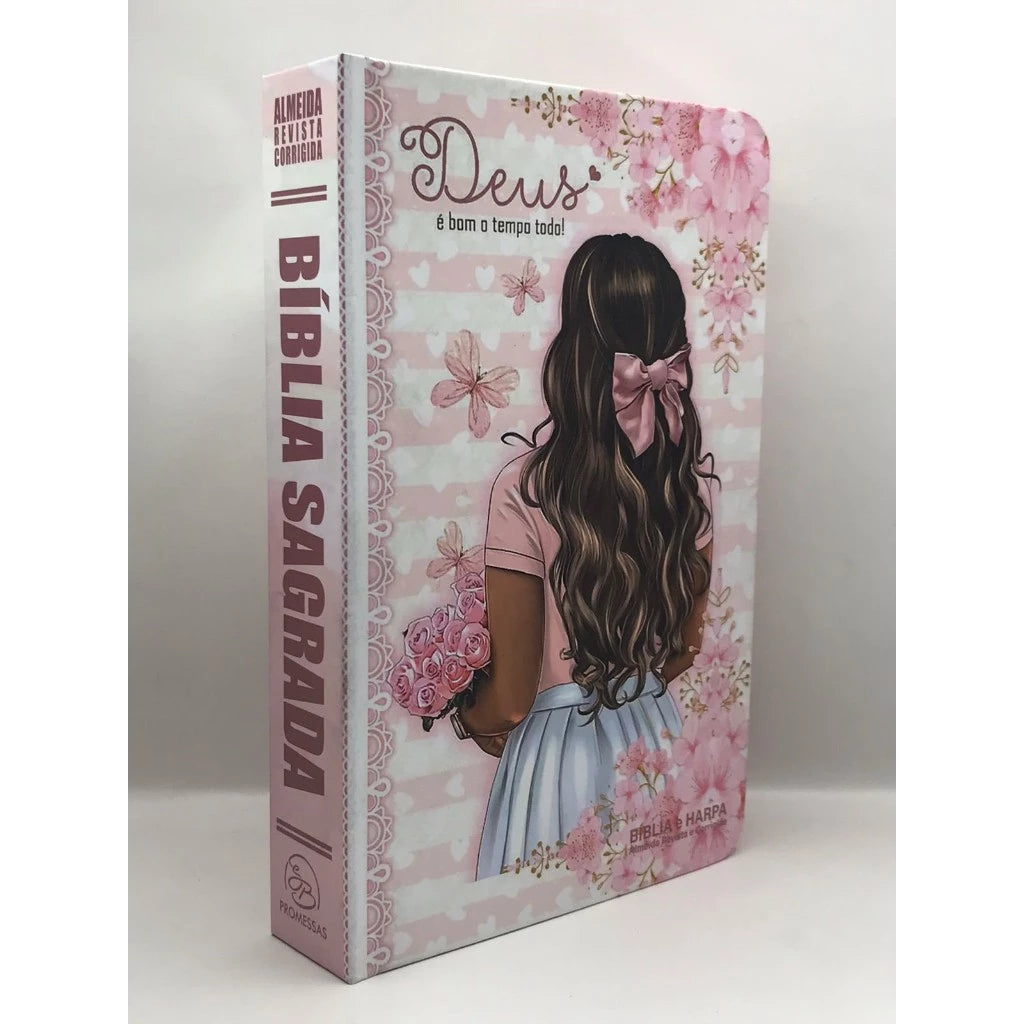 Bíblia Capa Dura Deus É Bom O Tempo Todo — Letra Grande E Harpa