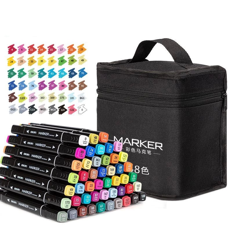 Canetas Hidrográficas 48 Cores Ponta Dupla