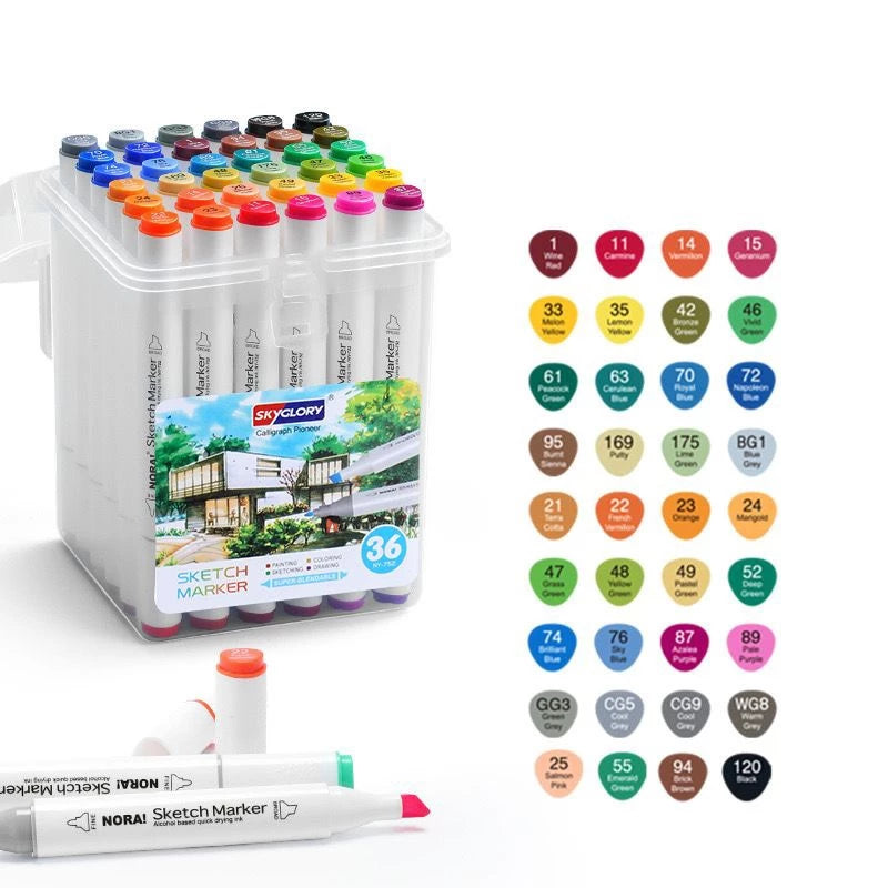 Canetas Hidrográficas 48 Cores Ponta Dupla