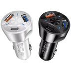 Tomada USB Veicular Turbo QC3.0: Universal para Android e iPhone