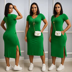 Vestido Midi de Algodão Premium