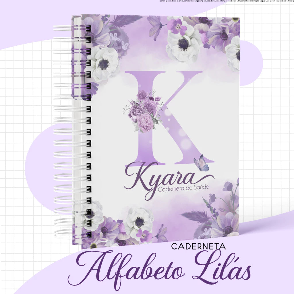 Caderneta De Saúde Borboleta: Personalizada Com Nome Do Bebê