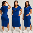 Vestido Midi de Algodão Premium