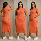 Vestido Midi de Algodão Premium