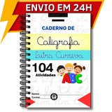 Caderno De Caligrafia Infantil — 104 Atividades Letra Cursiva