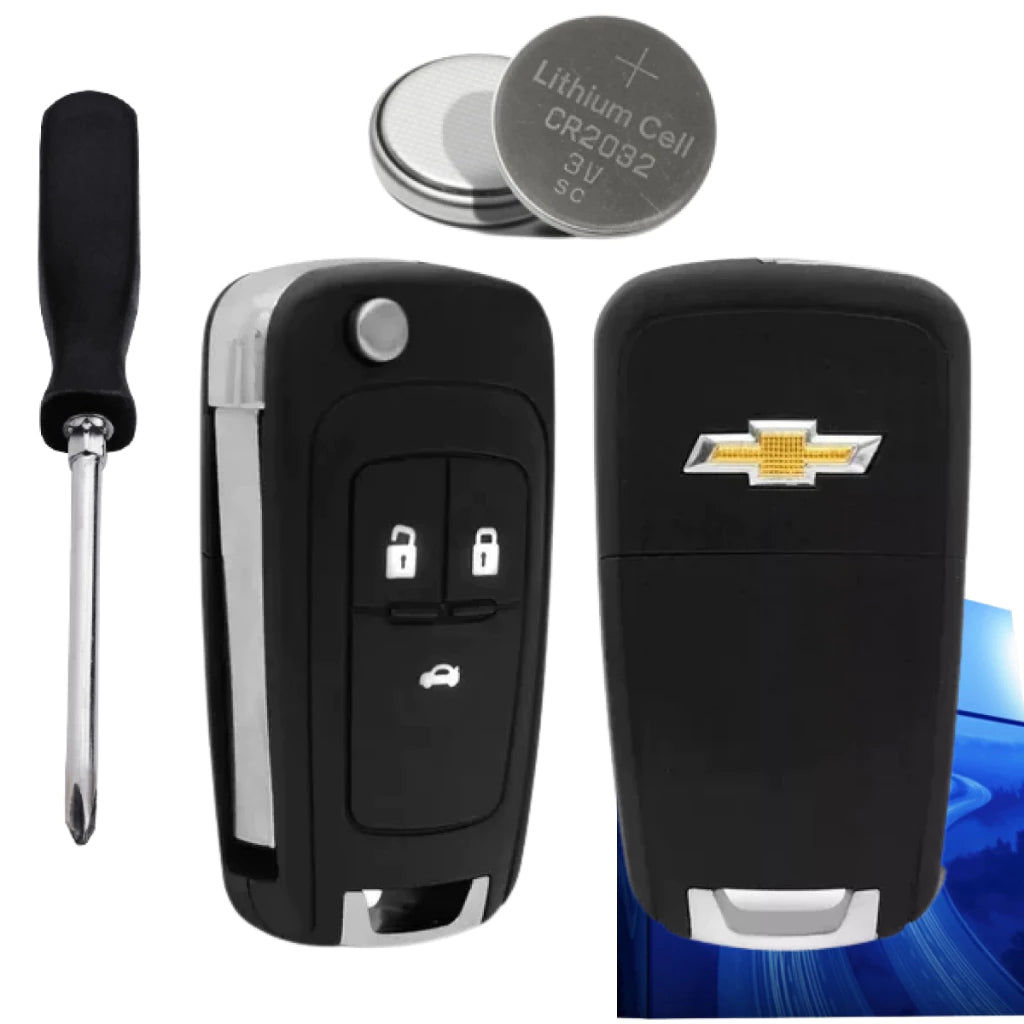 Kit Reparo Chave Canivete Chevrolet + Bateria + Chave de Fenda