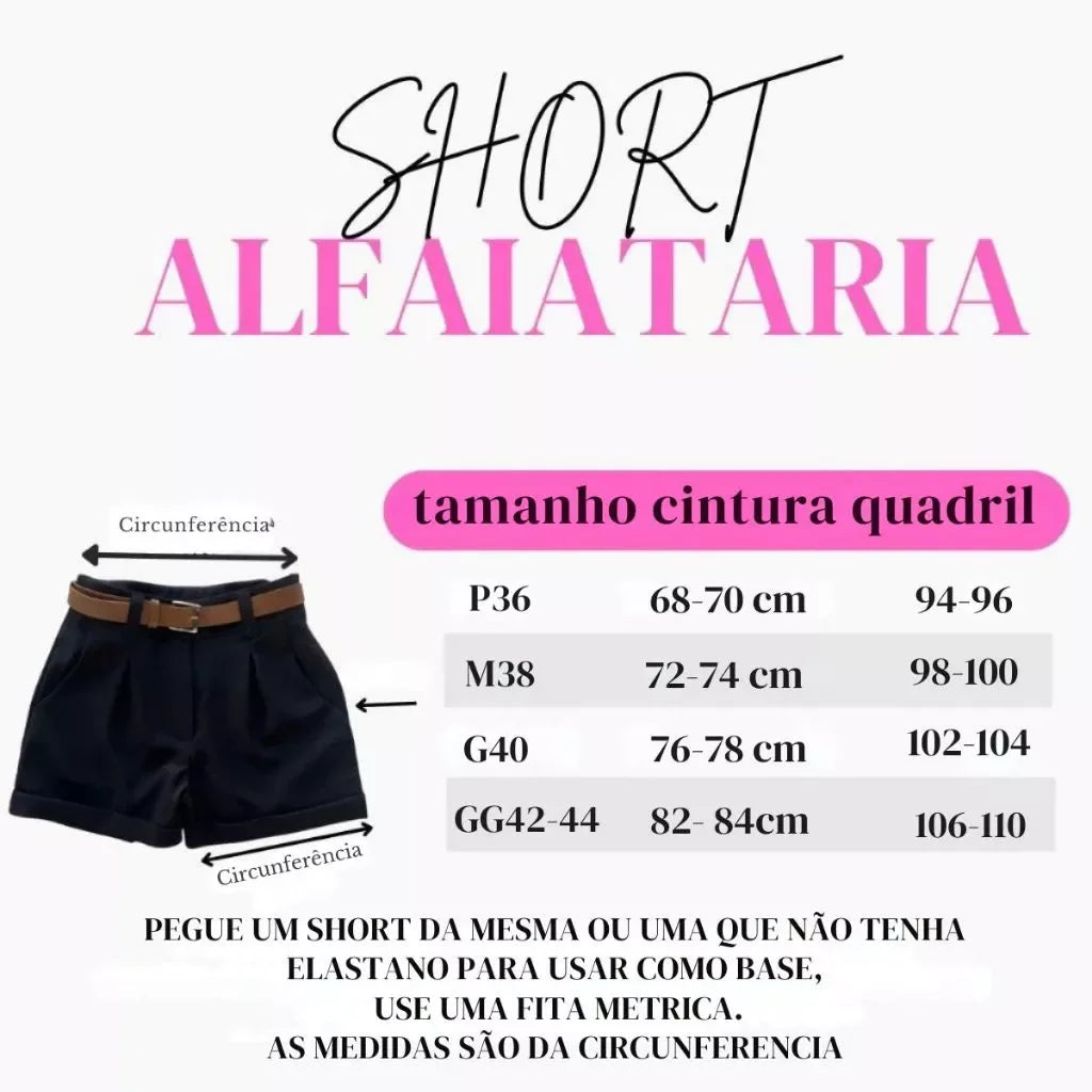 Short Social em Alfaiataria Premium