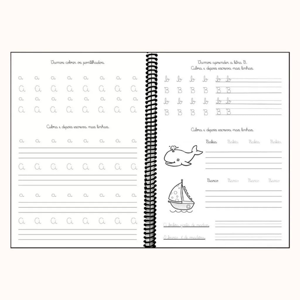 Caderno De Caligrafia Infantil — 104 Atividades Letra Cursiva