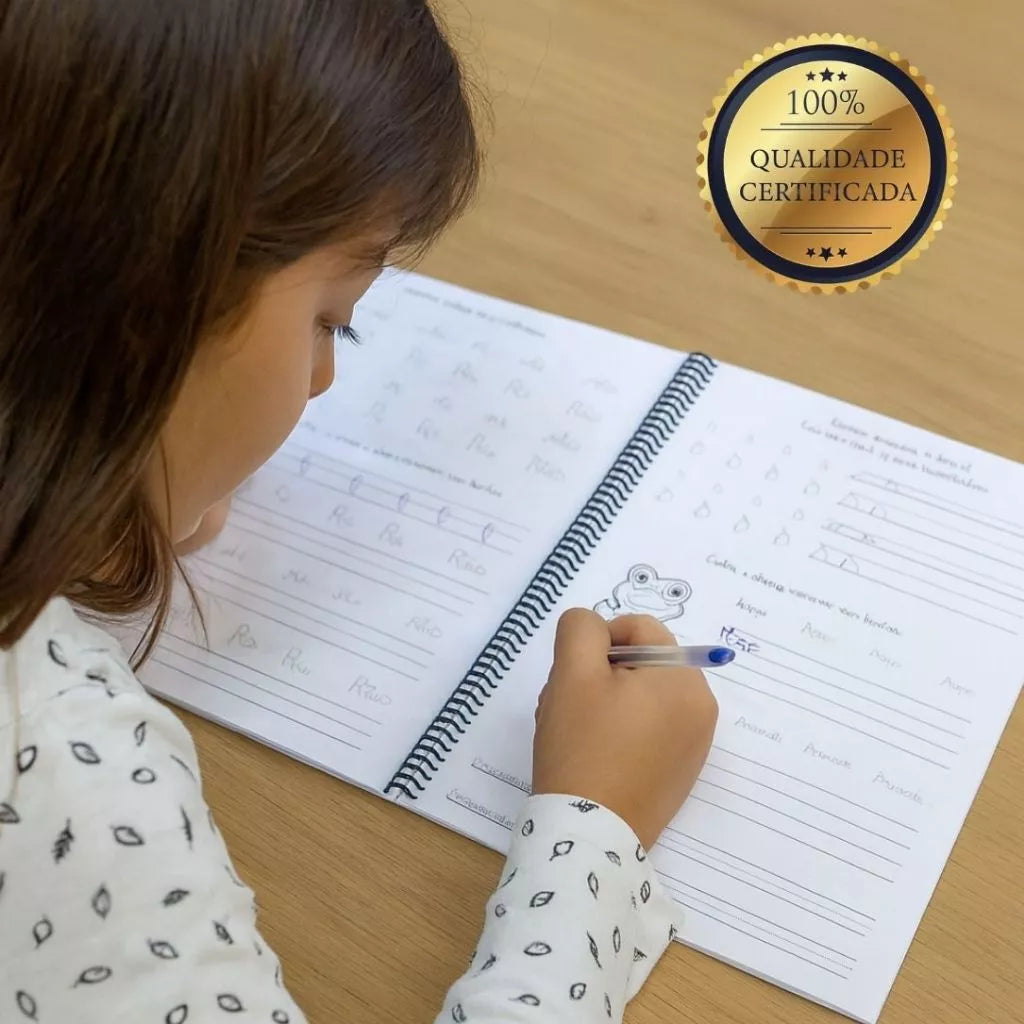 Caderno De Caligrafia Infantil — 104 Atividades Letra Cursiva