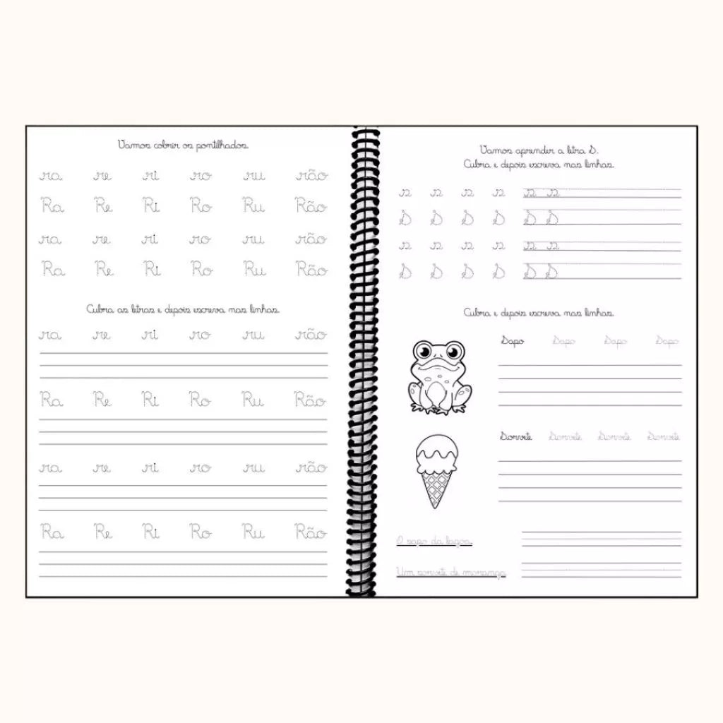 Caderno De Caligrafia Infantil — 104 Atividades Letra Cursiva