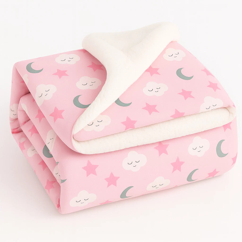 Coberdrom Infantil Dupla Face Cores Lisas E Estampas Fofas