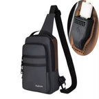 Mochila De Peito Masculina Antifurto: Com Trava De Código E USB