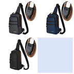 Mochila De Peito Masculina Antifurto: Com Trava De Código E USB