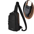 Mochila De Peito Masculina Antifurto: Com Trava De Código E USB