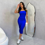 Vestido Midi Anarruga Premium