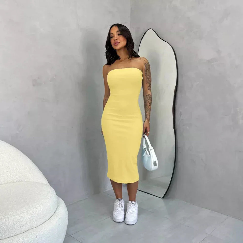 Vestido Midi Anarruga Premium