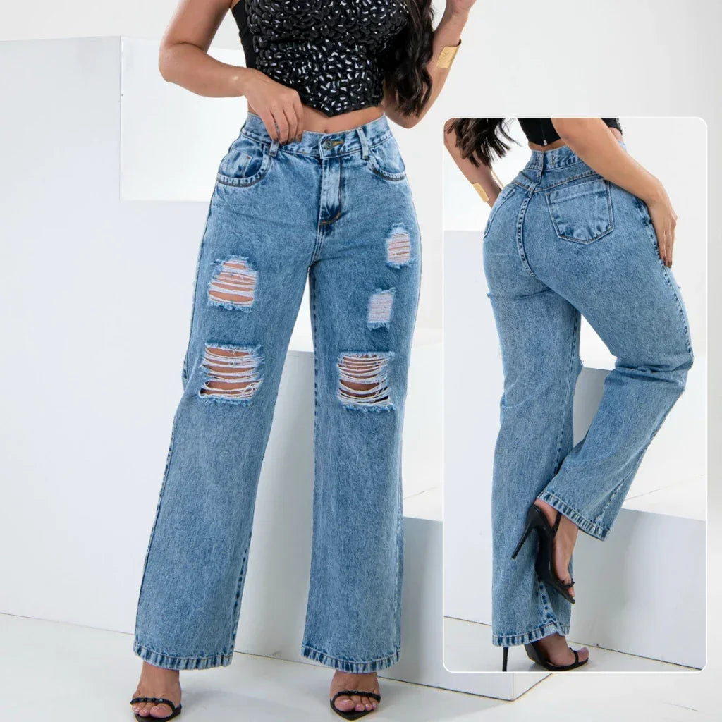 Calça Wide Leg Jeans Premium