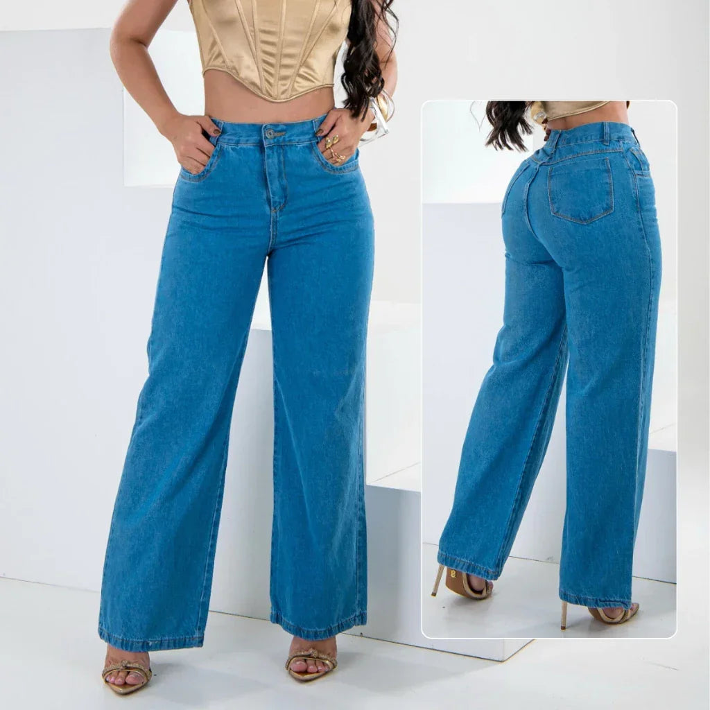 Calça Wide Leg Jeans Premium
