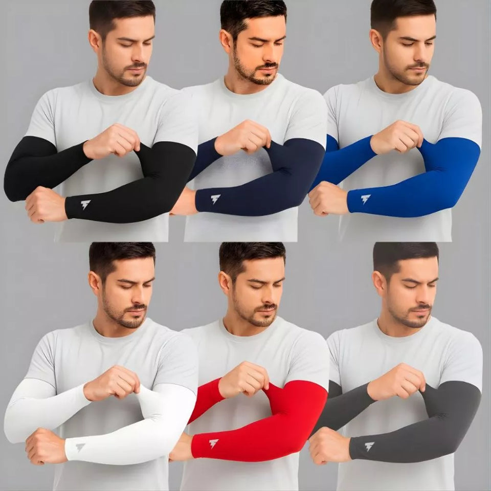 Par Mangote Protetor Solar Braço: FPS 50+ para Ciclistas e Atletas