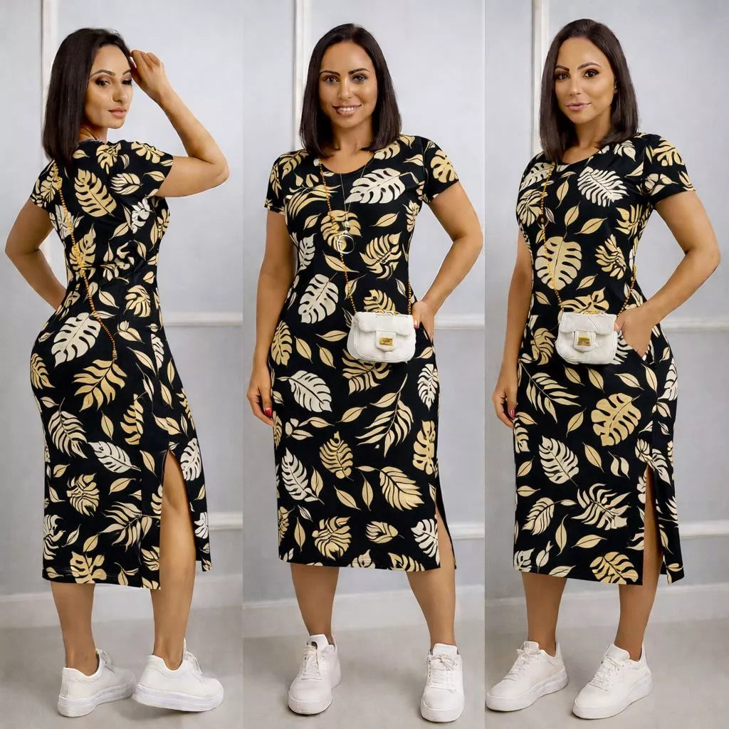 Vestido Midi de Algodão Premium