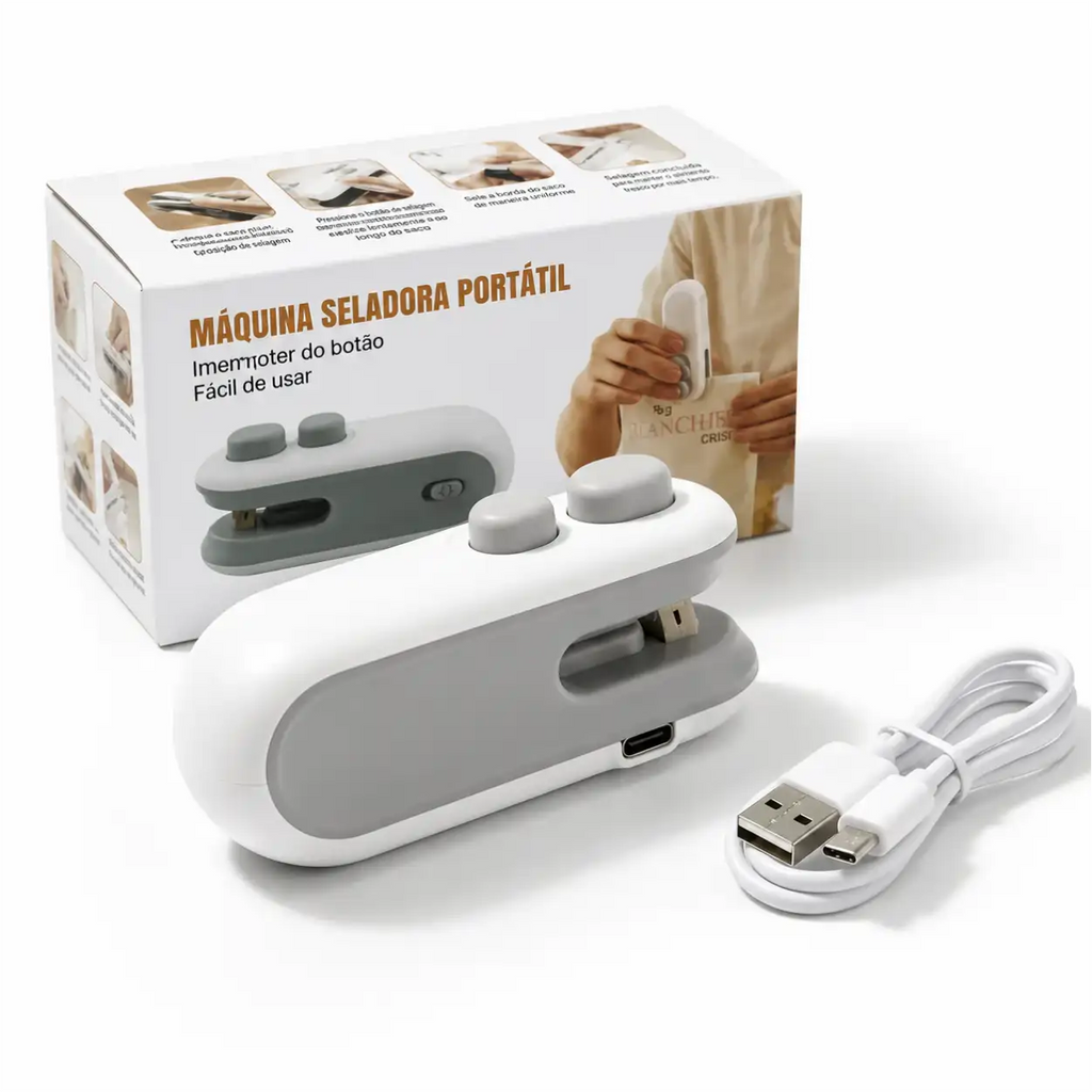 Lacre Pro Seladora USB Recarregável Conserva Alimentos