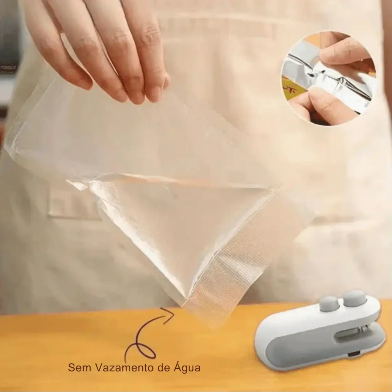 Lacre Pro Seladora USB Recarregável Conserva Alimentos