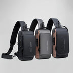 Mochila De Peito Masculina Antifurto: Com Trava De Código E USB