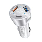 Tomada USB Veicular Turbo QC3.0: Universal para Android e iPhone