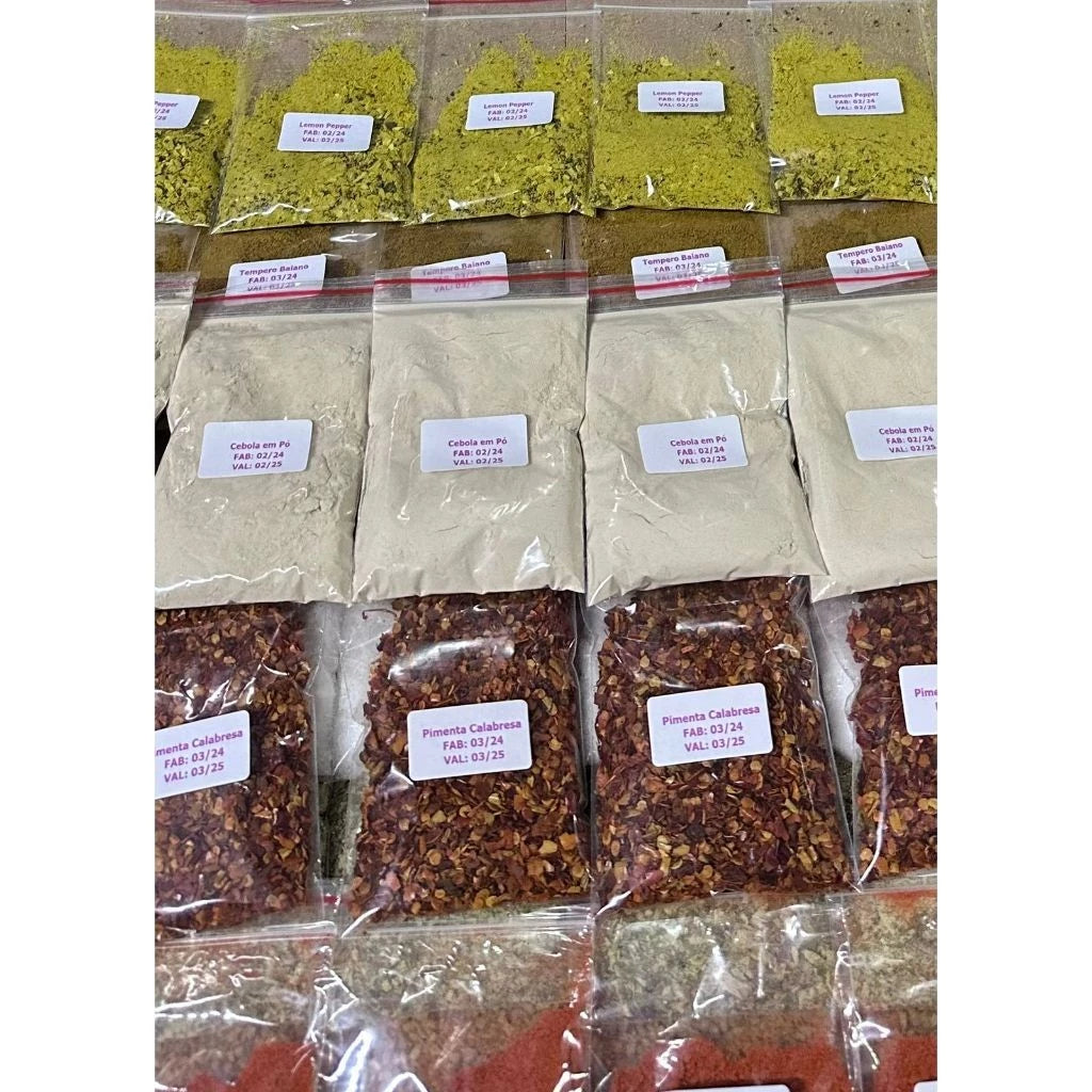 Conjunto De Temperos E Condimentos Variados — Kit 12 Tipos Com 30g