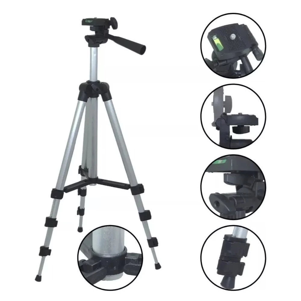 Tripé Universal 1,02m Para Celular E Câmera — Com Nível E Bolsa