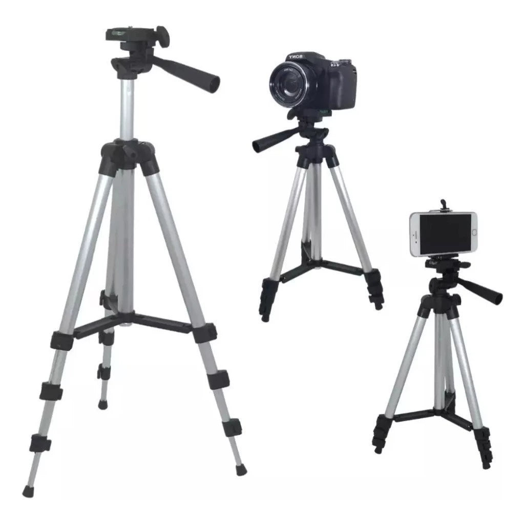 Tripé Universal 1,02m Para Celular E Câmera — Com Nível E Bolsa
