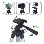 Tripé Universal 1,02m Para Celular E Câmera — Com Nível E Bolsa