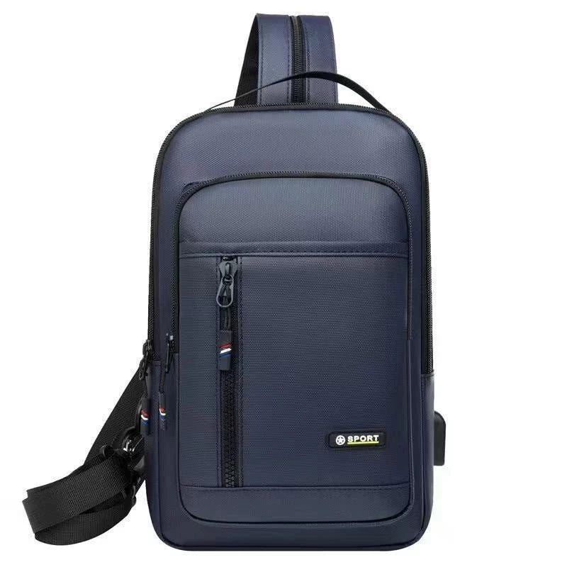 Mochila De Peito Masculina Antifurto: Com Trava De Código E USB