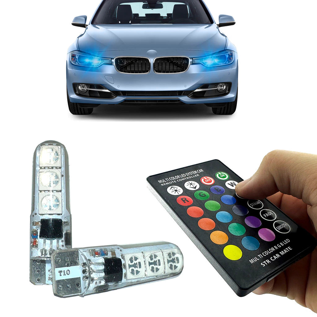 Kit LED Automotivo T10 RGB: Mude a Cor do Farol pelo Controle