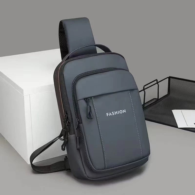 Mochila De Peito Masculina Antifurto: Com Trava De Código E USB